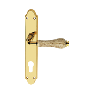 Dalia Mortise Handle On Plate - Aged Br